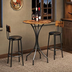 Bar Table, Round High Top Table, Home Counter Height Table, for Kitchen, Pub, Bistro, Living Room, Meeting Room, alternate