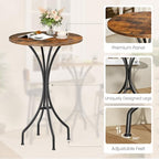 Bar Table, Round High Top Table, Home Counter Height Table, for Kitchen, Pub, Bistro, Living Room, Meeting Room, alternate
