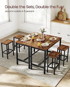 Bar Table Set with 2 Bar Stools, Modern Basic, alternate view 4