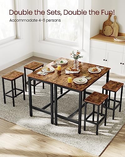 Bar Table Set with 2 Bar Stools, Modern Basic, alternate view 4