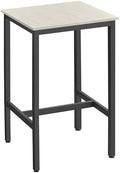 Bar Table, Square, Steel Frame, 23.1 x 23.1 x (31.1-41.3) Inches