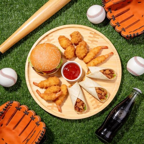 Baseball Party Decorations Wooden Baseball Charcuterie Board, Serving Tray for Sports Birthday, Game Day, Team, alternate