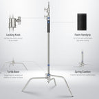 BASICS 100% Stainless Steel Heavy Duty C Stand with Arm, SC320 Lite, alternate view 7