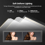 Basics 9" LED Light Panel with Desk Tripod Stand, Edge Lit, NL-120B, alternate view 3