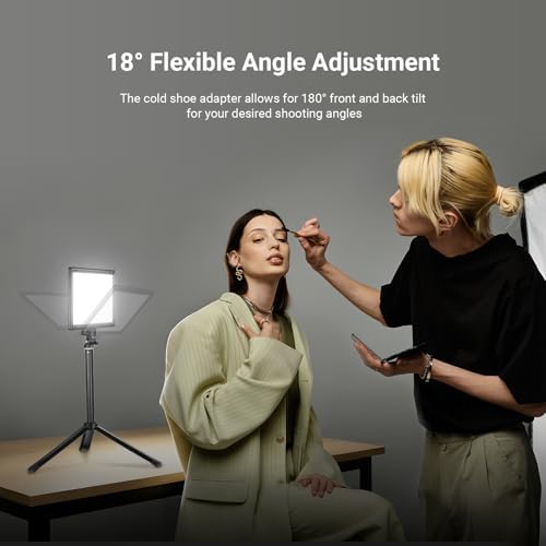 Basics 9" LED Light Panel with Desk Tripod Stand, Edge Lit, NL-120B, alternate view 7
