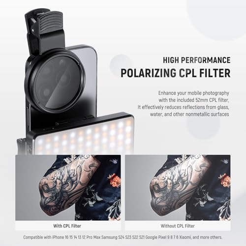 Basics LED Selfie & Tattoo Light Compatible with iPhone, BL120B, alternate view 6