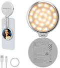 Basics Magnetic LED Selfie Light Compatible with MagSafe iPhone, Desk Stand Phone Holder with Makeup Mirror