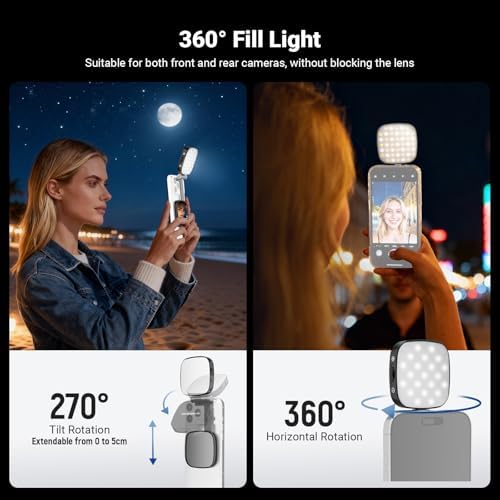 Basics Selfie Light Compatible with MagSafe iPhone, NL45B Black, alternate view 4