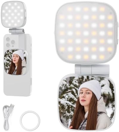 Basics Selfie Light Compatible with MagSafe iPhone, NL45B White