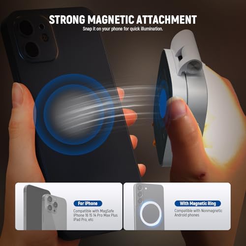 Basics Selfie Light Compatible with MagSafe iPhone, NL45B White, alternate view 4