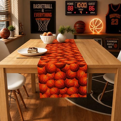 Basketball Party Decorations - Basketball Table Runner, alternate view 2