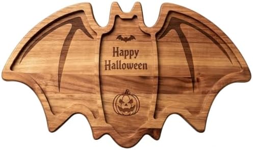 Bat Charcuterie Board, Wooden Serving Tray in Wood