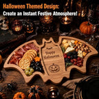 Bat Charcuterie Board, Wooden Serving Tray in Wood, alternate view 4