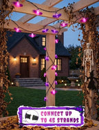 Bat String Lights, 8.5FT 10 LED Purple Outdoor Plug in Lights, alternate view 3