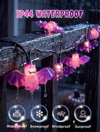 Bat String Lights, 8.5FT 10 LED Purple Outdoor Plug in Lights, alternate view 4