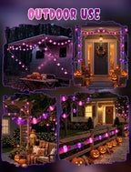Bat String Lights, 8.5FT 10 LED Purple Outdoor Plug in Lights, alternate view 5