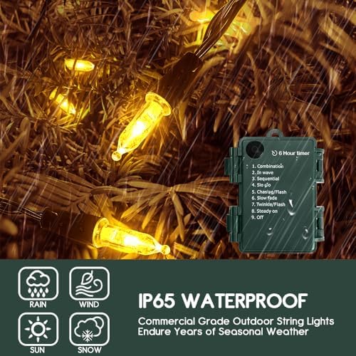 Battery Christmas Lights, 8 Pack Mini LED String Light with 8 Modes, alternate view 4