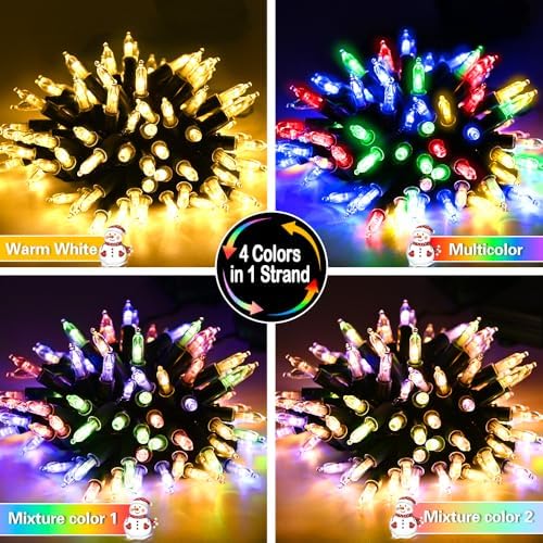 Battery Christmas Lights with Remote, 4 Pack 17ft 50 LED, alternate view 2