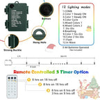 Battery Christmas Lights with Remote, 4 Pack 17ft 50 LED, alternate view 4