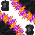 Battery Halloween Lights 2 Pack 17ft 100 LED Mini String Lights in Orange Purple