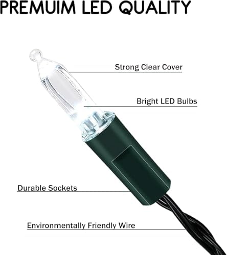 Battery Operated Christmas Light, 33ft 100 LED Mini String Light, alternate view 5