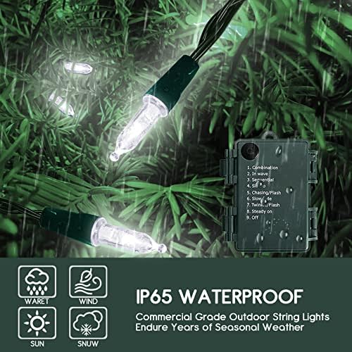 Battery Operated Christmas Lights, 2 Pack 17ft 50 LED Mini String Lights with 8 Modes Auto-Timer, Waterproof, alternate view