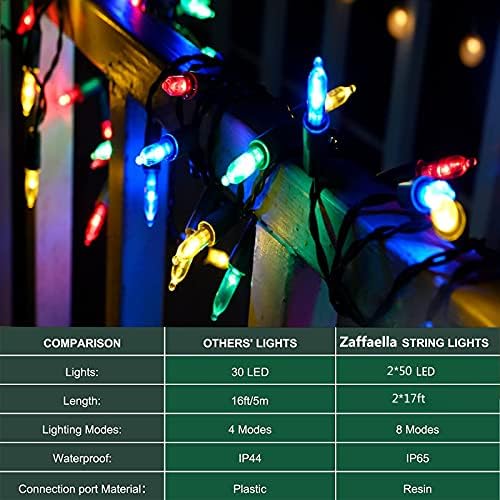 Battery Operated Christmas Lights, 4 Pack 17ft 50 LED Mini, alternate view 5
