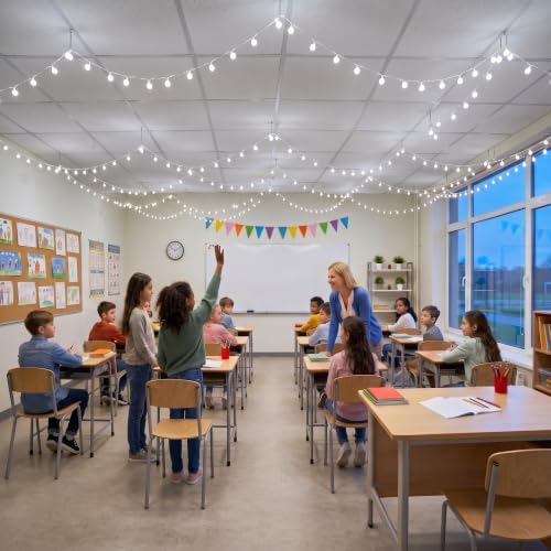 Battery Operated String Lights, 21FT 60 LED Classroom Lights, alternate view 4