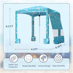 Beach Cabana, 6.5'×6.5' Beach Canopy, Easy Set up and Take Down, Cabana Tent with Sand Pockets, Instant Sun, alternate view 2