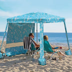 Beach Cabana, 6.5'×6.5' Beach Canopy, Easy Set up and Take Down, Cabana Tent with Sand Pockets, Instant Sun, alternate view 3