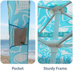 Beach Cabana, 6.5'×6.5' Beach Canopy, Easy Set up and Take Down, Cabana Tent with Sand Pockets, Instant Sun, alternate view 4