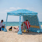 Beach Cabana, 6.5'×6.5' Beach Canopy, Easy Set up and Take Down, Cabana Tent with Sand Pockets, Instant Sun, alternate view 5