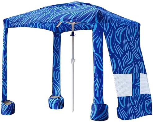Beach Cabana, 6.5'×6.5' Beach Canopy, Easy Set up and Take Down, Cabana Tent with Sand Pockets, Instant Sun