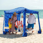 Beach Cabana, 6.5'×6.5' Beach Canopy, Easy Set up and Take Down, Cabana Tent with Sand Pockets, Instant Sun, alternate view 2