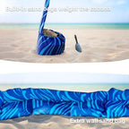 Beach Cabana, 6.5'×6.5' Beach Canopy, Easy Set up and Take Down, Cabana Tent with Sand Pockets, Instant Sun, alternate view 4