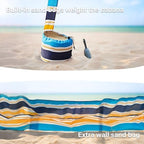 Beach Cabana, 6.5'×6.5' Beach Canopy, Easy Set up and Take Down, Cabana Tent with Sand Pockets, Instant Sun, alternate view 4