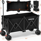 Beach Wagon Carts Foldable 570LBS Collapsible Wagon with Big All-Terrain Wheels for Sand 330L Heavy Duty Utility, alternate