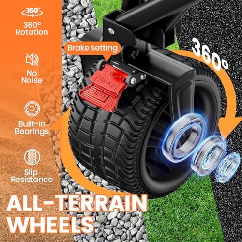 Beach Wagon Carts Foldable 570LBS Collapsible Wagon with Big All-Terrain Wheels for Sand 330L Heavy Duty Utility, alternate