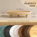 Beaded Bamboo Wood Display Riser for Coffee Table, Original Wood in Bamboo, alternate view 3