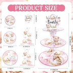 Bear Baby Shower Cupcake Stand - We Can Bearly Wait Decorations in Pink, alternate view 3