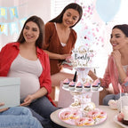 Bear Baby Shower Cupcake Stand - We Can Bearly Wait Decorations in Pink, alternate view 6