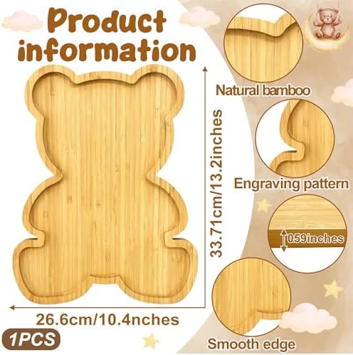 Bear Charcuterie Board Baby Shower Beary First Birthday Decorations Platter in Bear, alternate view 2