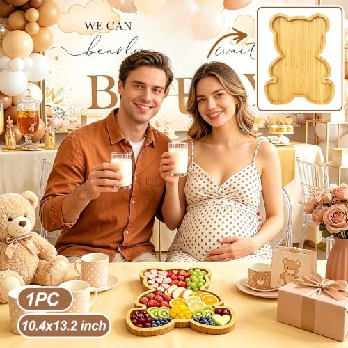 Bear Charcuterie Board Baby Shower Beary First Birthday Decorations Platter in Bear, alternate view 3