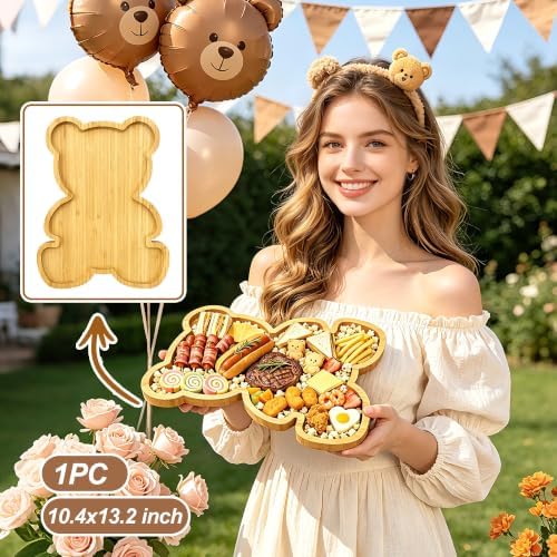 Bear Charcuterie Board Baby Shower Beary First Birthday Decorations Platter in Bear, alternate view 5