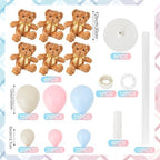 Bear Table Centerpieces for Baby Shower - Set of 6 Bear Balloon Baby Shower Decorations Include Stuffed Bears, alternate view