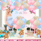 Bear Table Centerpieces for Baby Shower - Set of 6 Bear Balloon Baby Shower Decorations Include Stuffed Bears, alternate view
