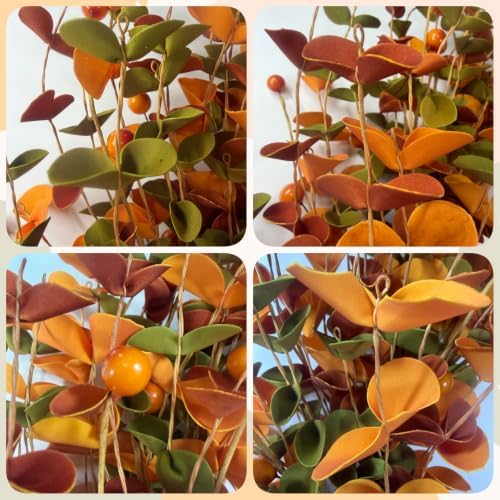 Beautiful 24 Inch Fall Berry Floral Wreath for Front Door in Orange/Yellow/Green, alternate view 5