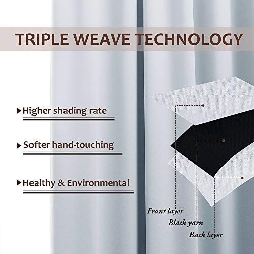 Bedroom Curtain Waterproof, Rustproof Grommet Triple Weave Textured Room Darkening Energy Saving Vertical Blinds, alternate