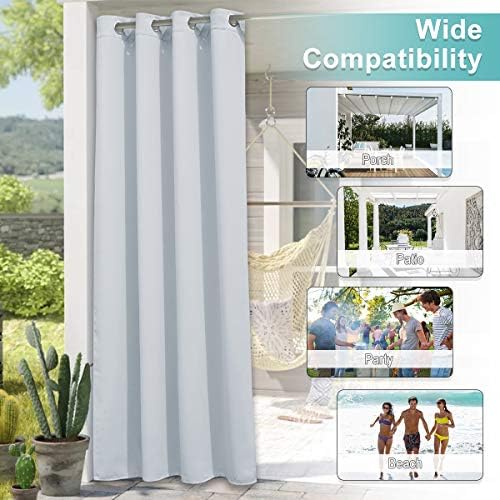 Bedroom Curtain Waterproof, Rustproof Grommet Triple Weave Textured Room Darkening Energy Saving Vertical Blinds, alternate