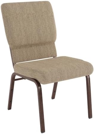 Beige 18.5" W Stacking Church Chair, 4-Pack